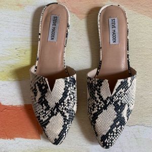 Steve Madden Snakeskin Mules size 9